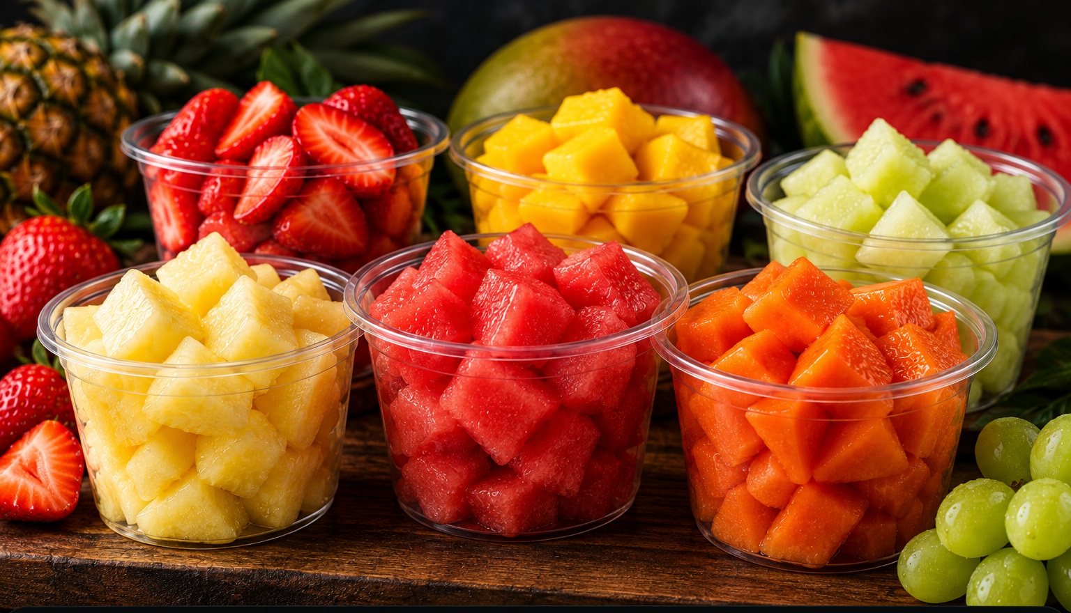 Porção de frutas frescas picadas Nutrifit